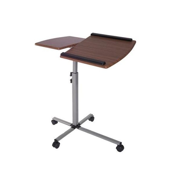 Techni Mobili Techni Mobili RTA-B003-M615 Rolling Adjustable Laptop Cart; Mahogany - 30-35 x 29.5 x 17.5 in. RTA-B003-M615